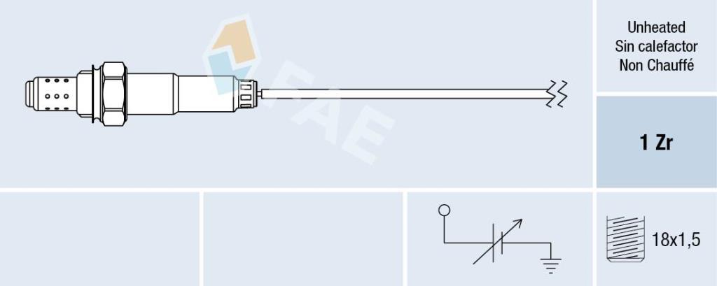 Sonde lambda (Sonde à oxygène) FAE ref. 77001