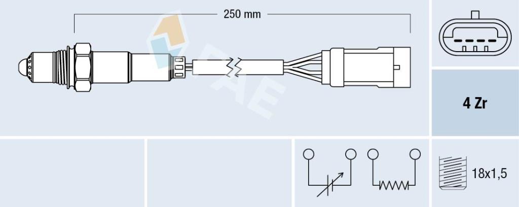 Sonda Lambda FAE ref. 77151