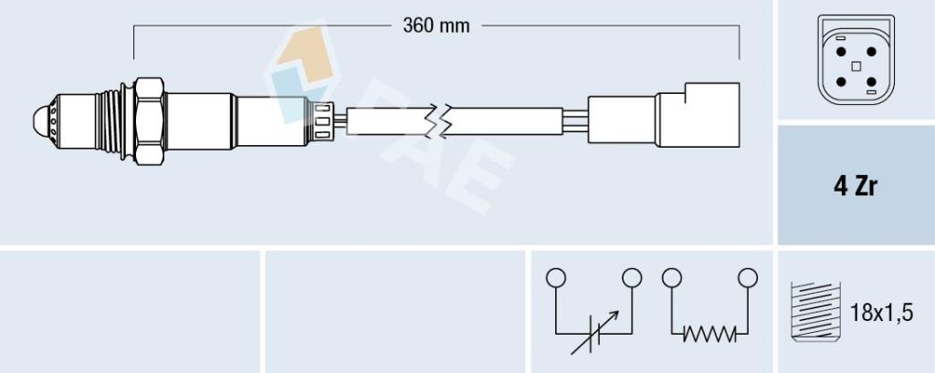 Sonda lambda FAE ref. 77168