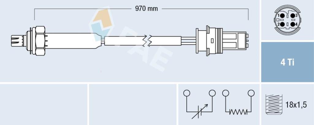 Sonda lambda FAE ref. 77190