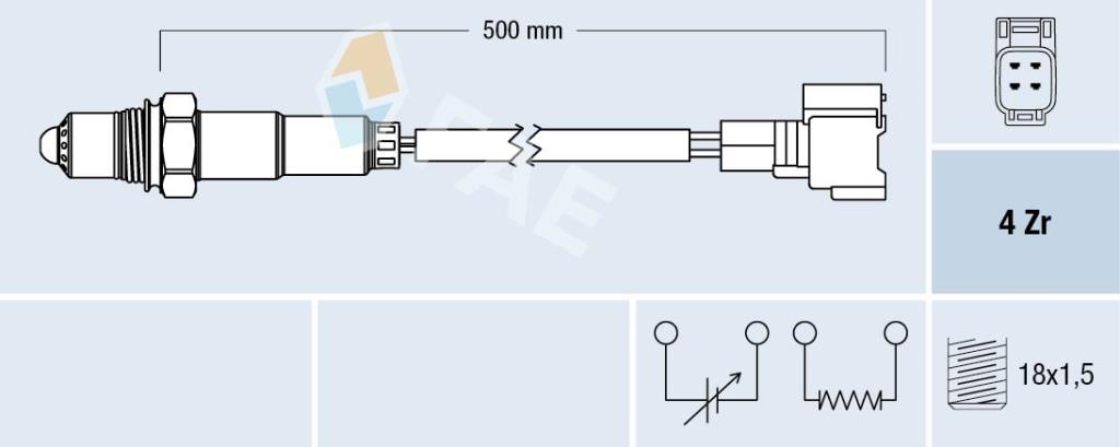 Sonda Lambda FAE ref. 77297