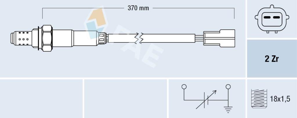 Sonde lambda (Sonde à oxygène) FAE ref. 77323