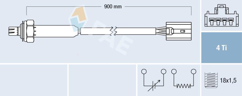 Sonda Lambda FAE ref. 77356