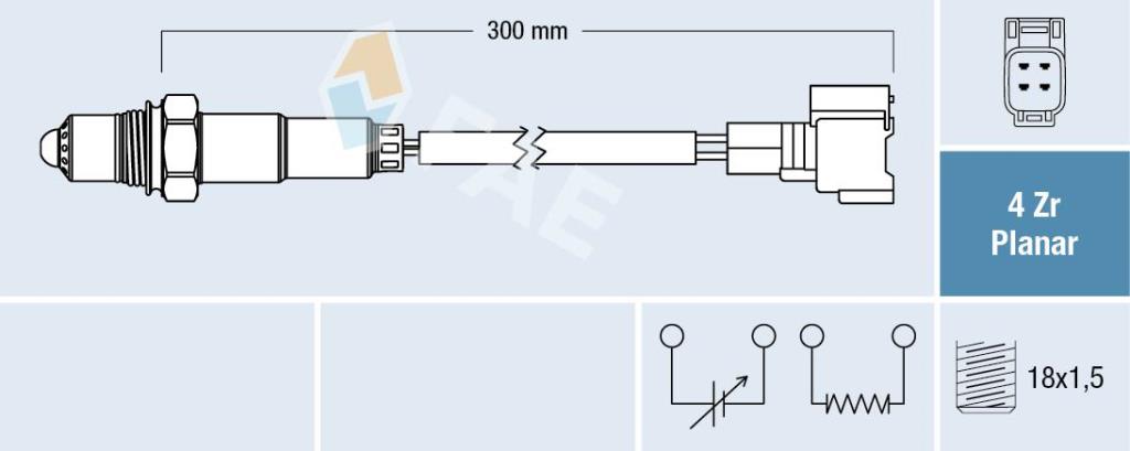 Sonde lambda (Sonde à oxygène) FAE ref. 77645