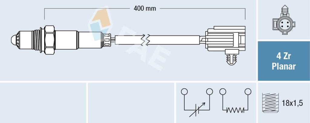 Sonda Lambda FAE ref. 77676