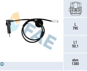 Sensor, revoluciones de la rueda FAE ref. 78356
