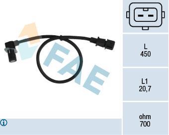 Sensor de rotações motor FAE ref. 79012