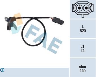Palpeur de régime, gestion moteur (Capteur PMH) FAE ref. 79024