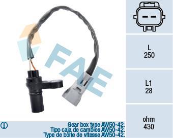 Palpeur de régime, gestion moteur (Capteur PMH) FAE ref. 79124