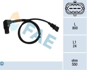 Sensor de rotações motor FAE ref. 79239
