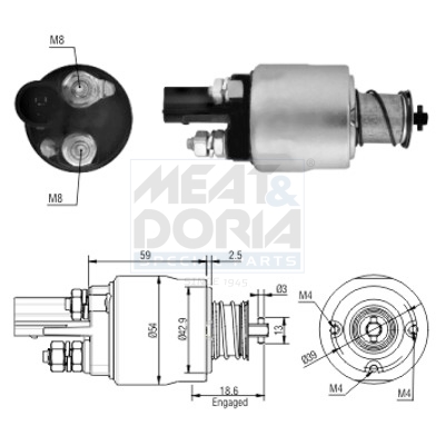 Solenóide de motor de arranque MEAT & DORIA ref. 46126
