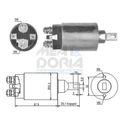 Interruptor magnético, estárter (Interruptor solenoide) MEAT & DORIA ref. 46143