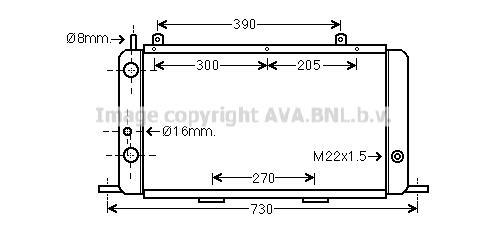 Radiateur moteur (Radiateur de refroidissement) AVA Deutschland GmbH AI2018