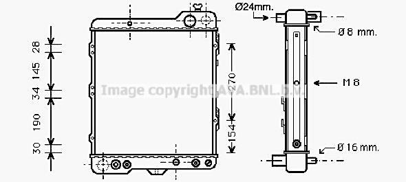 Radiateur moteur (Radiateur de refroidissement) AVA Deutschland GmbH AI2060