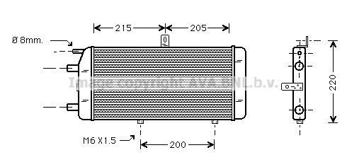 Radiateur moteur (Radiateur de refroidissement) AVA Deutschland GmbH AI2067