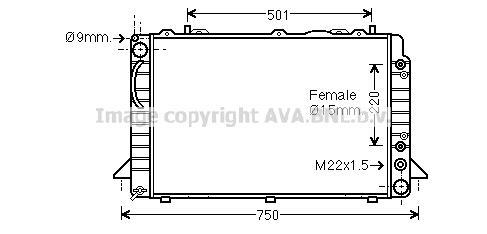 Radiateur moteur (Radiateur de refroidissement) AVA Deutschland GmbH AI2088