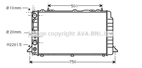 Radiateur moteur (Radiateur de refroidissement) AVA Deutschland GmbH AI2089