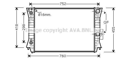 Radiateur moteur (Radiateur de refroidissement) AVA Deutschland GmbH AI2190