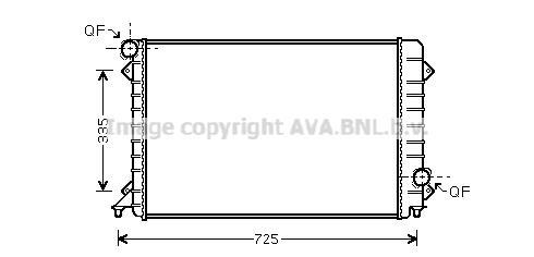 Radiateur moteur (Radiateur de refroidissement) AVA Deutschland GmbH AI2196