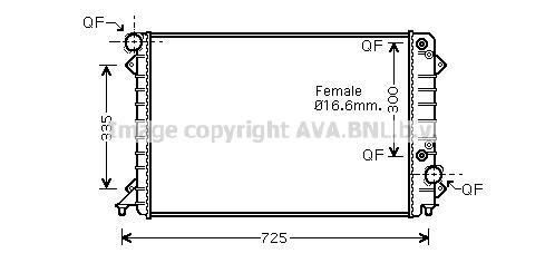 Radiateur moteur (Radiateur de refroidissement) AVA Deutschland GmbH AI2197