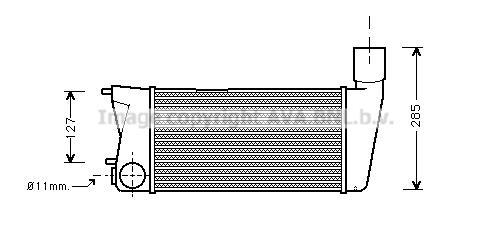 Intercooler, échangeur (Refroidisseur d'air) AVA Deutschland GmbH AI4068