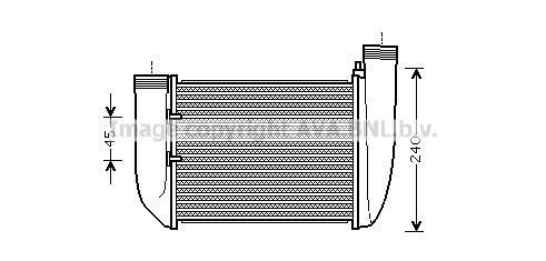 Intercooler, échangeur (Refroidisseur d'air) AVA Deutschland GmbH AI4134