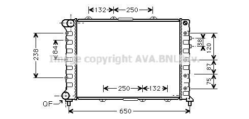 Radiateur moteur (Radiateur de refroidissement) AVA Deutschland GmbH AL2038
