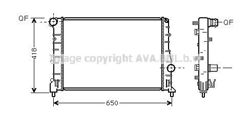 Radiateur moteur (Radiateur de refroidissement) AVA Deutschland GmbH AL2084