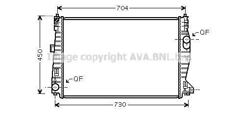 Radiateur moteur (Radiateur de refroidissement) AVA Deutschland GmbH AL2101