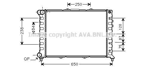 Radiateur moteur (Radiateur de refroidissement) AVA Deutschland GmbH AL2114