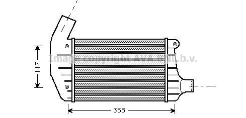 Intercooler, échangeur (Refroidisseur d'air) AVA Deutschland GmbH AL4067