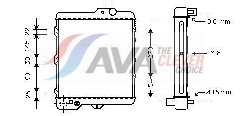 Radiateur moteur (Radiateur de refroidissement) AVA Deutschland GmbH ref. AI2002
