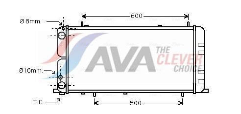 Radiateur moteur (Radiateur de refroidissement) AVA Deutschland GmbH ref. AI2051