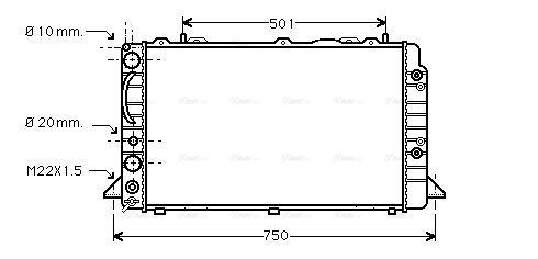 Radiateur moteur (Radiateur de refroidissement) AVA Deutschland GmbH AI2090