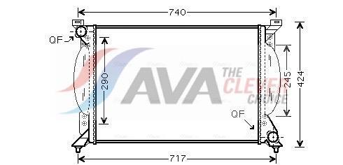 Radiateur moteur (Radiateur de refroidissement) AVA Deutschland GmbH ref. AI2203