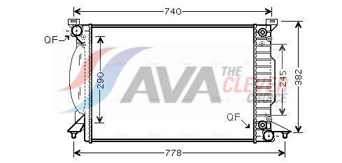 Radiateur moteur (Radiateur de refroidissement) AVA Deutschland GmbH ref. AI2207