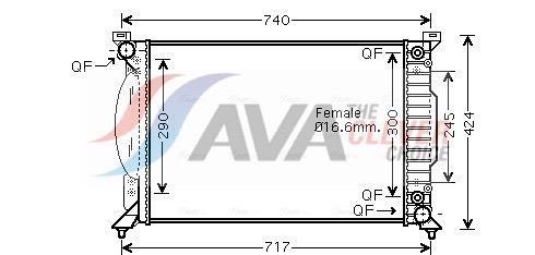Radiateur moteur (Radiateur de refroidissement) AVA Deutschland GmbH ref. AI2229