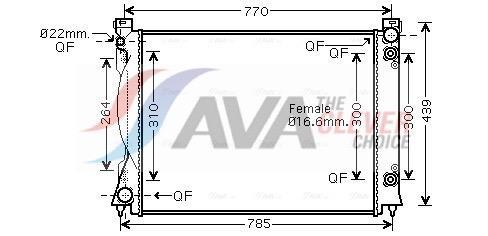 Radiateur moteur (Radiateur de refroidissement) AVA Deutschland GmbH ref. AI2236
