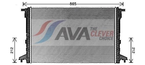 Radiateur moteur (Radiateur de refroidissement) AVA Deutschland GmbH AI2440