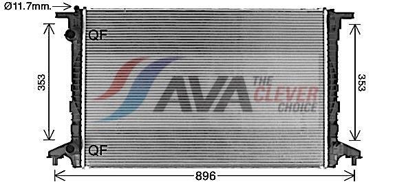 Radiateur moteur (Radiateur de refroidissement) AVA Deutschland GmbH AI2440