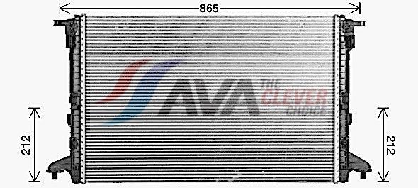 Radiateur moteur (Radiateur de refroidissement) AVA Deutschland GmbH ref. AI2446