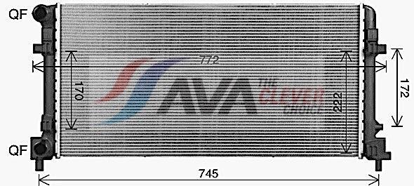 Radiateur moteur (Radiateur de refroidissement) AVA Deutschland GmbH AI2450