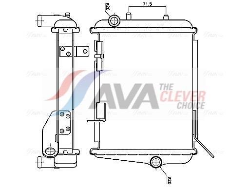 Radiateur moteur (Radiateur de refroidissement) AVA Deutschland GmbH ref. AI2453