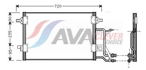 Condenseur, climatisation (Radiateur de climatisation) AVA Deutschland GmbH AI5176