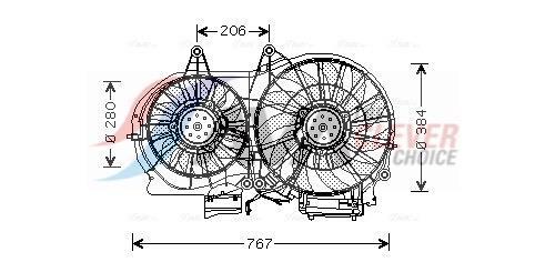 Ventilateur de refroidissement du moteur (Motoventilateur) AVA Deutschland GmbH AI7506