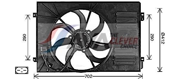 Ventilateur de refroidissement du moteur (Motoventilateur) AVA Deutschland GmbH AI7523