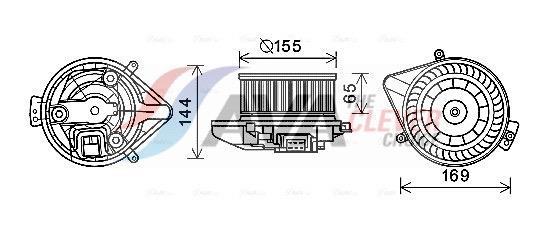 Pulseur d'air habitacle (Ventilateur habitacle) AVA Deutschland GmbH ref. AI8371