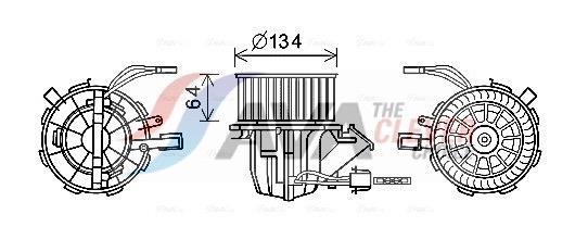 Pulseur d'air habitacle (Ventilateur habitacle) AVA Deutschland GmbH ref. AI8392