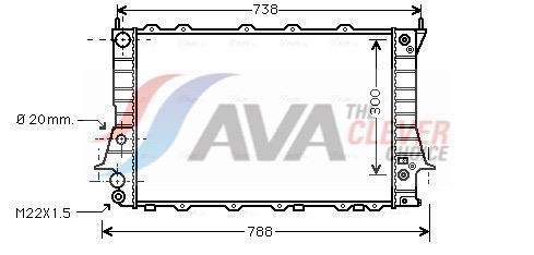 Radiateur moteur (Radiateur de refroidissement) AVA Deutschland GmbH ref. AIA2078