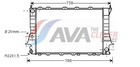 Radiateur moteur (Radiateur de refroidissement) AVA Deutschland GmbH ref. AIA2081